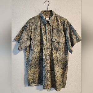 Russell Outdoors Men’s Stealth-Weave Short Sleeve Shirt button up size large